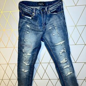 Patch and repair bleach splatter jeans